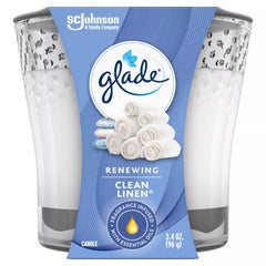 Glade Candle Clean Linen 3.40oz