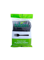 Falcon Black Disposable Plastic Forks Black 50 Pcs