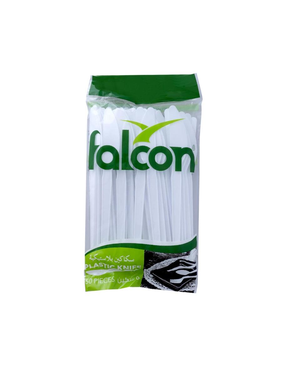 Falcon White Disposable Plastic Knives