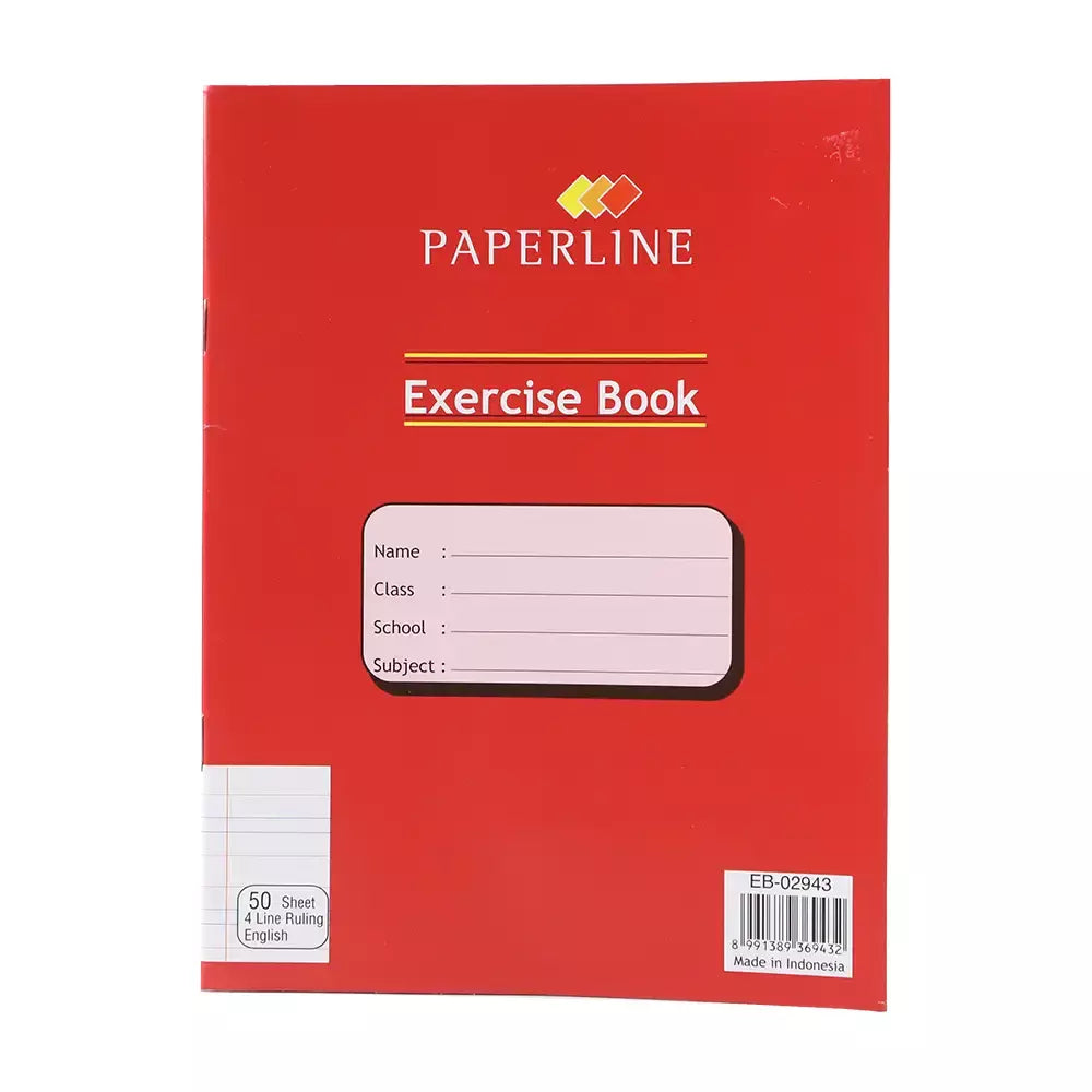 Paperline Pink 4 Line Exercise Notebook (100 Sheets)
