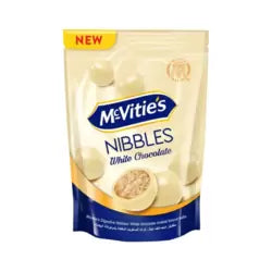 MCVITIES NIBBLES WHITE CHOCOLATE 110GM