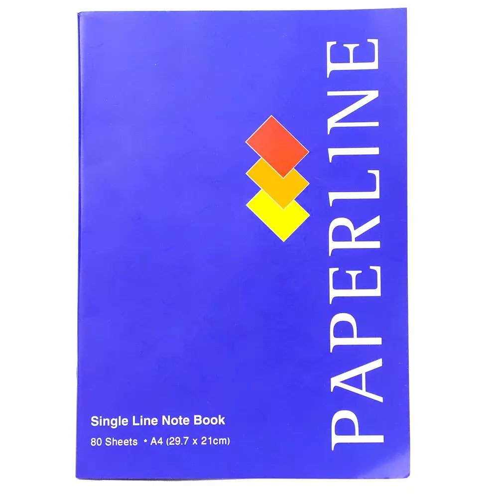 Paperline Purple A4 Plain Notebook (80 Sheets)