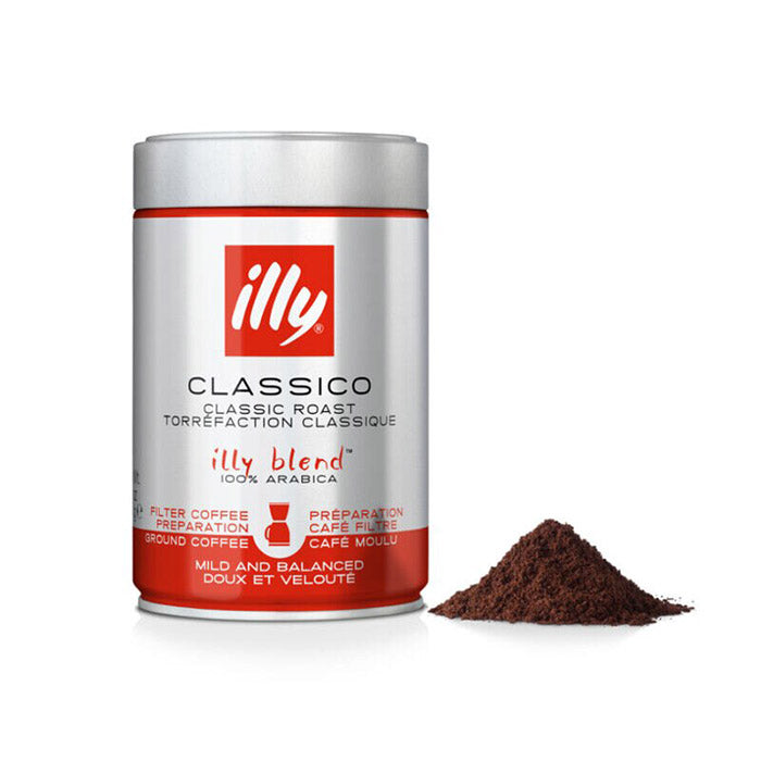 Illy Classico Arabica Filter Ground Coffee Medium Roast 250gm