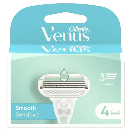GILLETTE VENUS SMOOTH SENSITIVE 3-BLADE RAZOR WITH 4 REFILLS 0