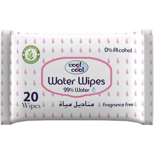 Cool Cool Water Baby Wipes 20's