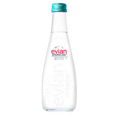 Evian Natural Sparkling Mineral Water 330ml