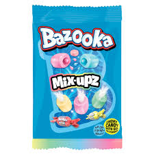 Bazooka Mix Upz Chewy Candies Fruit 45gm