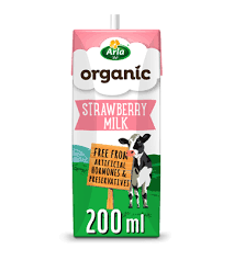 Arla Organic Strwberry Milk 200ml