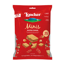 Loacker Napolitaner Mini Wafers Filled With Hazelnut Cream (15 Pieces)
