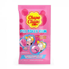 Chupa Chups Fili Folly Cotton Candy Bubblegum Strawberry Flavor 11gm