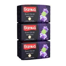 Sanita Hand Soap Bar Black Orchid Scent - Paraben Free, Cruelty Free 125gm OTR