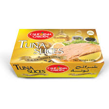 C.GARDEN TUNA SLICES BLACK PEPPER AND LEMON 120GM