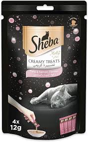 SHEBA MELTY CREAMY CAT TREATS TUNA&SALMON 48GM
