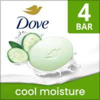 Dove Go Fresh Moisturizing Beauty Cream Soap Bar with Cucumber & Green Tea X4PC OTR