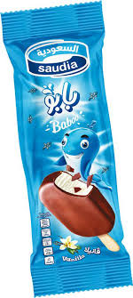 Saudia Baboo Vanilla Ice Cream Stick With Chocolate Coating
