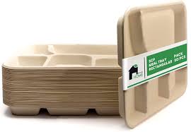 Econic Bagasse Meal Tray 50 Pcs