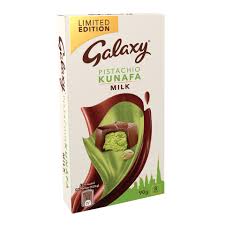 Galaxy Milk Chocolate Slab Filled With Pistachio Cream & Kunafa
