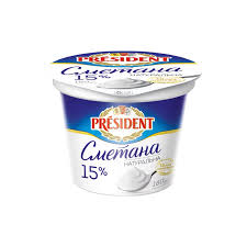 President Sour Cream (15% Fat) 180gm