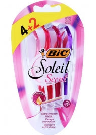 Bic 3 Blade Razors Soleil Scent With Vitamin E (4+2 Free) 6Per Pack
