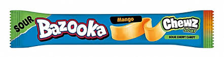 Bazooka Sour Chewy Candy Mango Flavor 14gm