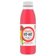 Vit Hit Immunitea Long Life Dragonfruit & Yuzu Juice Drink with Zinc & Ceylon Tea 500ML