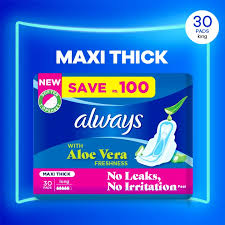 Always Maxi Thick Large Pads 30Per Pack