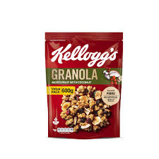 Kelloggs Granola With Mixed Fruit & Coconut (Value Pack) - Artificial Colors Free, Artificial Flavors Free 600gm