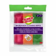 Scotch-Brite Assorted Microfiber Cleaning Wipes (31x29cm) 3 Per Pack