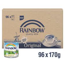 RAINBOW ORIGINAL EVP MILK 170GX96 PC CTN