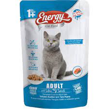 Energy Wet Food with Salmon Chunks in Jelly for Adult Cats 85gm