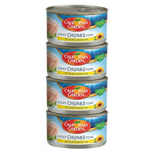 California Garden Light Tuna Chunks in Sunflower Oil 4X120g