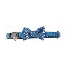 Pawise Cat Collar with Bowknot - Blue