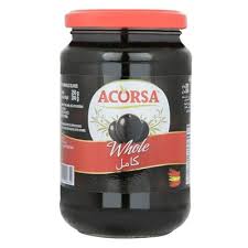 ACROSA WHOLE BLACK OLIVES JAR 200GM