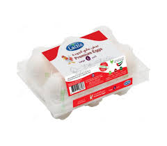 Lactio Large Vegetarian Fed Fresh White Eggs 6 per pack