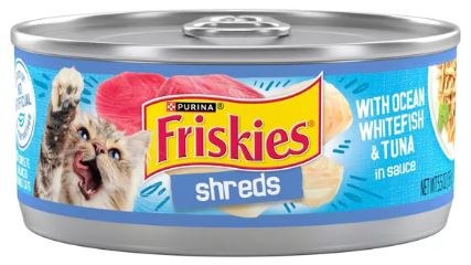 FRISKIES WHITE FISH & TUNA IN SAUSE 5.5OZ