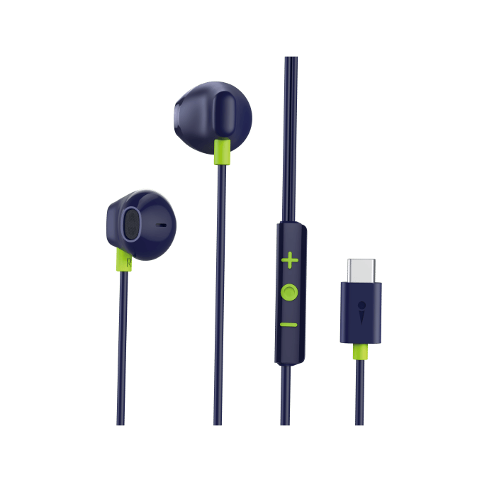 Oraimo Halo Airy In-Ear Headphones With USB-C Connector, Microphone & Remote - Blue & Green
