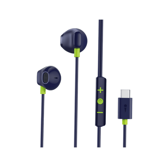 Oraimo Halo Airy In-Ear Headphones With USB-C Connector, Microphone & Remote - Blue & Green
