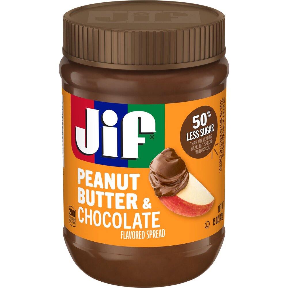Jif Peanut Butter Spread With Chocolate - Gluten 425 Gm