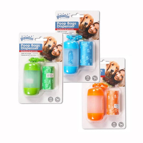 Pawise Orange Dog Poop Bag Dispenser with Refill (20 Bags) 