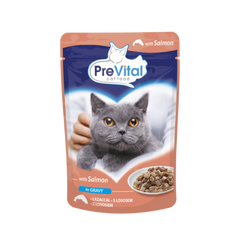 Prevital Cat Food With Salmon 100gm