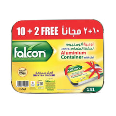 Falcon Extra Thick Rectangular Aluminum Containers With Lid 131