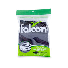Falcon Plastic Spoon Black 50 Pcs