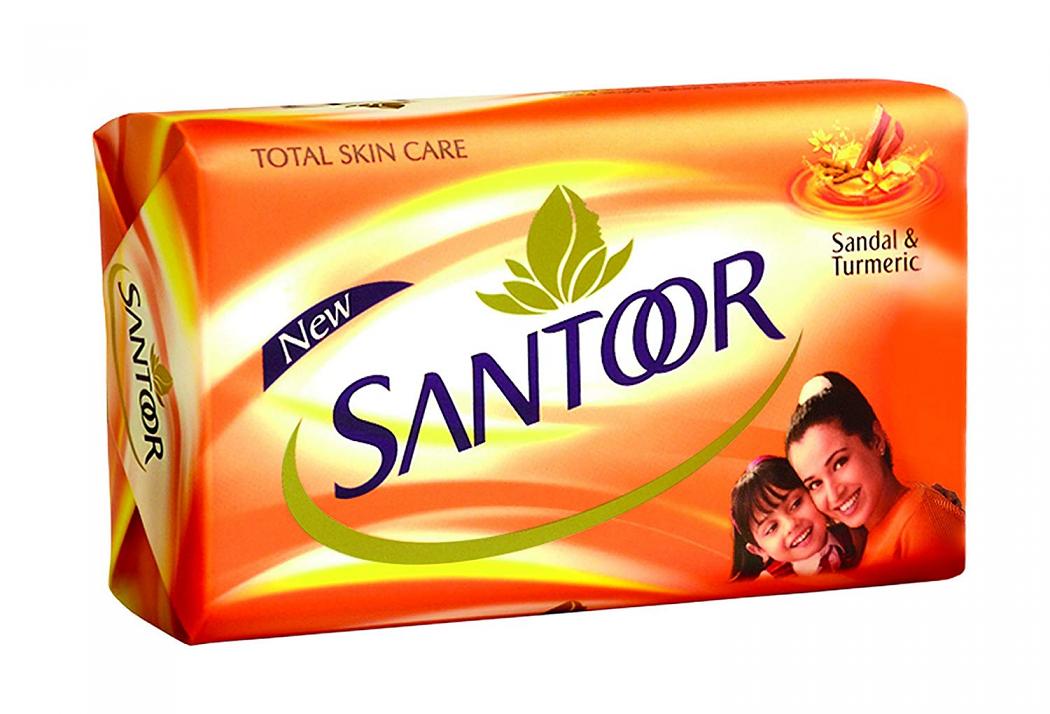Santoor Total Skin Care Soap Sandal & Turmeric 125gm x5