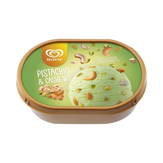 Selecta Pistachio Ice Cream Cashews & Pistachio Bits 750ml