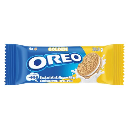 Oreo Golden Sandwich Biscuits Filled With Vanilla Cream 36.8g