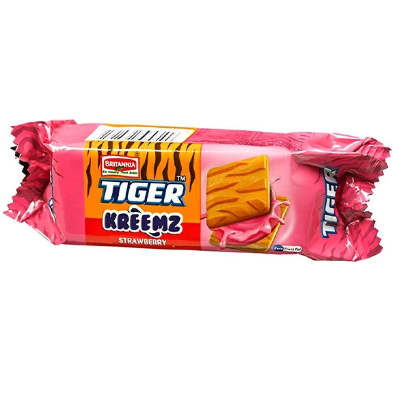 Britannia Tiger Biscuit Filled With Strawberry Cream 72gm