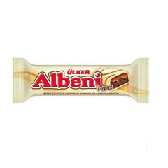 Ulker Albeni Viva White Chocolate Bar With Caramel & Cocoa Biscuits 31gm