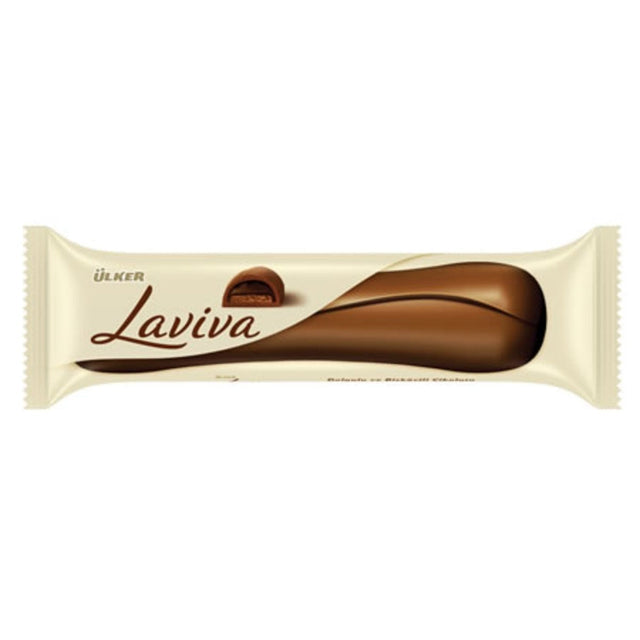 Ulker Laviva Chocolate Coated Biscuit Bar Filled With Milk 35gm