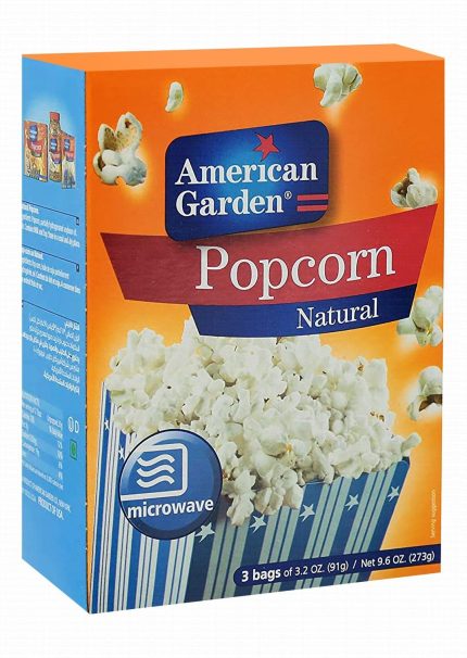 American Garden Microwavable Natural Popcorn (3 Sachets) 273g
