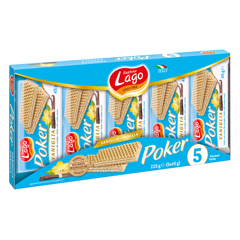 Gastone Lago Poker Vanilla Wafer 45Gmx5